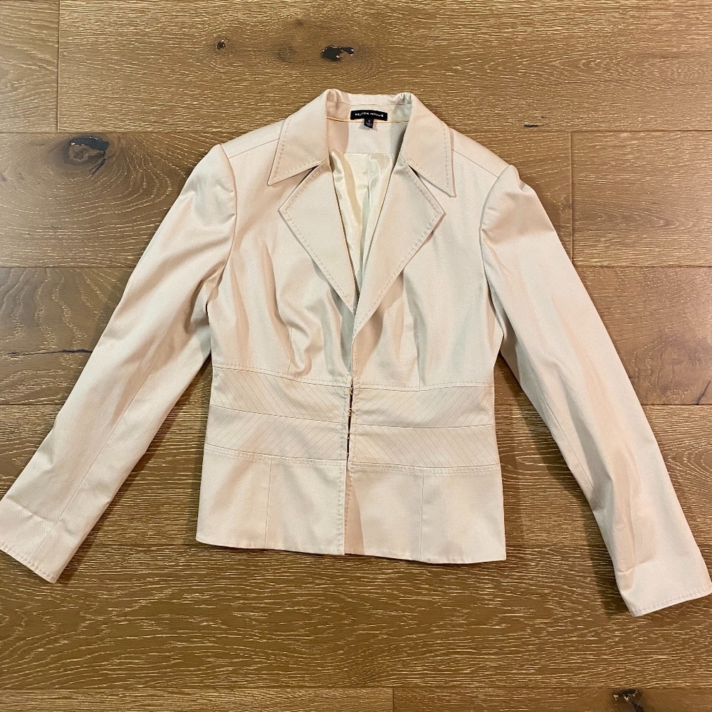 Size 6 cream colored Blazer with clasp closure